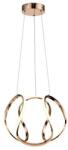Reality Clarence Pendant lightAlu. and silicon and IronFrance Gold finish40W LED incl. 80lm/W CRI: ≧80 ; 2years warranty; A+4000K dimmable w remote controlOverall size: D350*1200mm - REAL-335001 (REAL-335001-