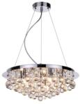 Reality Loona Ceiling lamp Round chrome + clear Crystal 5xG9 max. 33W bulb incl. Product dimensions: Width: 45cm Height: 22cm Total H: 120cm - REAL-322905-06 (REAL-322905-06)
