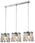 Reality London Crystal 3lt pendant chrome L60cmLondon crystal shade Dia. 19cm3*E27 bulb not incl. - REAL-327733-06 (REAL-327733-06)