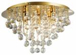 Reality London crystal Ceiling lamp Round "LONDON" METAL golden + clear Crystal 5x E14 · max. 40W bulb excl. Product dimensions: Width: 46cm Height: 26.5cm - REAL-627705-03 (REAL-627705-03)