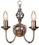 Reality Aimee Wall lamp, antique brass 2*E14 Max 40W , bulb excl. L: 36cm H: 33cm - REAL-223902-04 (REAL-223902-04)