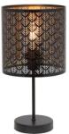 Reality Tuluza 1lt table lamp with round base matt blacksize: Dia. 16*H32cmfabric shade black with golden inside, Dia. 16*14cm1*E14 max. 40W bulb not incl. - REAL-540501-02 (REAL-540501-02)