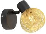 Reality Loretto Loretto black 1-lt sand black+Shade galvanized gold matt1 x E14, max. 40W bulb not incl. L: 10cm shade D: 9cm - REAL-830701-30 (REAL-830701-30)