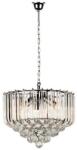 Reality Utah 3lt pendant, chrome3*E27 bulb not inc. Hangings acrylic clear round canopy D10*H2.5cmlamp size D: 33*H: 120cm - REAL-325003-06 (REAL-325003-06)