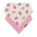 PETITEMARS PETITE&MARS Bryndák bandana Luke 2 db Bézs Eper&Dusty Rose 3m+