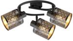 Reality Tuluza spot 3-lt Gmetal black+PS shade outside in black and inside in glod3 x E14, max. 40W bulb not incl. D: 25 cm shade D: 10, H: 10 cm - REAL-840533-02 (REAL-840533-02)