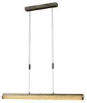 Reality Sonox Pendant lamp, satin nickel LED touch dimmable. 1x36W 3240Lm 3000K. L: 120cm. l H: 90-160cm. Shade white acrylic with diamond effect - REAL-326601-07 (REAL-326601-07)