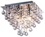 Reality Lancaster crystal Ceiling lamp, chrome Crystal hanging beads 3*E14 Max 40W, bulb excl. Dia: 32x32cm H: 27cm - REAL-627803-06 (REAL-627803-06)