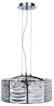 Reality Biagio 3LT Pendant lamp 40*40cm H120cm Metal: chrome Shade glass, 3xE14 40W bulb excl. - REAL-327003-06 (REAL-327003-06)