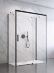 Radaway Idea Black KDJ+S szögletes fekete zuhanykabin 150J+110 (10116150-54-01R+387053-54-01L+10117110-01-01)