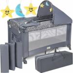  Happy Baby Utazóágy Baldachinnal - Csillagos Mintás (STERN-SDH442)