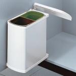 Hailo Cos de gunoi incorporabil Hailo Duo 502.62. 729, 2x8 l, Alb, corp 450 mm (502.62.729) Cos de gunoi