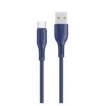 USAMS u68 adatkábel, usb - type-c, 2a, gyorstöltő, 100cm, sötétkék (SJ501USB03)