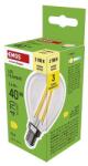 EMOS LED izzó Filament Mini Globe / E14 / 3, 4 W (40 W) / 470 lm / Meleg fehér (ZF1D22)