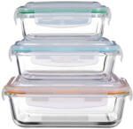 Premier Housewares Recipiente de alimente 3 buc. din sticlă și silicon Freska - Premier Housewares