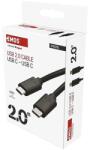 EMOS Type C-C 2.0 Töltő- és adatkábel 2 m, fekete (SM7029BL)