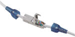 PremiumCord Patch Kábel beltéri coupler, Toldó, STP CAT6a, moduláris, szerszám nélkül szerelhető, szürke (SRJBOX-04)