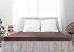  Cearsaf jersey din bumbac mako LUXORA 180x200 cm maro inchis