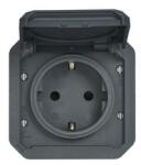 Legrand Plexo55 162 dugalj földelt csapófedéllel antracit IP55 süllyesztett csavaros LEGRAND - 069839L (069839L)