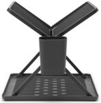 Brabantia SinkSide Foldable Dish Drying Rack összecsukható edényszárító, csepegtető tálca, kis méretű, evőeszköztartóval, sötétszürke, 370x330 mm - 139406 (139406)