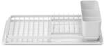 Brabantia SinkSide Compact Dish Drying Rack kompakt zárt peremű edényszárító állvány, evőeszköz tartóval, világosszürke, 200x463 mm - 117282 (117282)