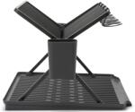 Brabantia SinkSide Foldable Dish Drying Rack összecsukható edényszárító állvány, nagy méretű, 2db evőeszköztartó, sötétszürke, 510x420 mm - 139482 (139482)