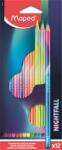 Maped Színes ceruza készlet, háromszögletű, MAPED Nightfall , 12 különböző szín (831700) - tabexpress