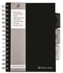 PUKKA PAD Spirálfüzet, A5, vonalas, 125 lap, PUKKA PAD "Black project book", fekete (PUPBA5V) - fiorex