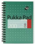 Pukka Pad Spirálfüzet, A6, vonalas, 100 lap, PUKKA PAD, "Metallic Jotta (PUPJJM036V)