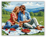  Piknikező Szerelmespár - számfestő készlet