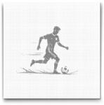  PontPöttyöző - Minimalista foci Méret: 50x50cm, Keretezés: Kartonlemezen, Szín: Fekete