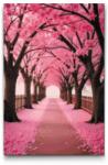  Gyémántszemes kirakó - Szakura sétány Méret: 40x60cm, Keretezés: Kartonlemezen, Gyémántok: Négyzet alakú