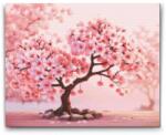  Gyémántszemes kirakó - Virágzó sakura bonsai Méret: 40x50cm, Keretezés: Kartonlemezen, Gyémántok: Négyzet alakú