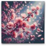  Gyémántszemes kirakó - Sakura virágok Méret: 50x50cm, Keretezés: Kartonlemezen, Gyémántok: Négyzet alakú