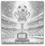  PontPöttyöző - Focikupa Méret: 50x50cm, Keretezés: Műanyagtáblával, Szín: Fekete