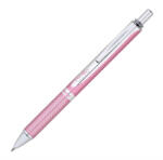 Pentel Rollertoll 0, 35mm, fém rózsaszín test, Pentel Energel BL407P-A, írásszín kék - delfinbuvar