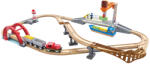 Hape Set de joaca din lemn transport maritim si feroviar Hape 38 piese (E3790A) Trenulet