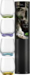 Eisch JESSICA 4 db pohár különböző színekben díszhengerben 3, 6dl 95 mm (45310719)