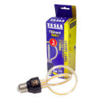TESLA - LED DESIGN FILAMENT izzó, E27, 5W, 230V, 250lm, 2300K, 360°, clear, lotus