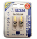 TESLA - LED izzó, G4, 2W, 12V DC, 200lm, 3000K, 360°, 2 db-os szett