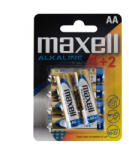 Somogyi Elektronic Maxell LR6 4+2 AA elem, alkáli, ceruza, 1, 5V, 6 db/csomag, Maxell_LR6_4_2 (Maxell_LR6_4_2)