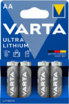  Elem, AA ceruza, 4 db, lítium, VARTA "Ultra Lithium (VEULAA4N)