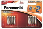Panasonic Baterii Alcaline Panasonic Pro Power LR03PPG/8BW AAA 1.5V Blister 8 Bucati (BATERIE LR03PPG/8BW) Baterii de unica folosinta