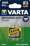 VARTA Tölthető elem, AAA mikro, 2x800 mAh, előtöltött, Power (56703 101 402)