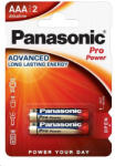 Panasonic alkáli elemek Pro Power LR03PPG / 2BP AAA 1, 5V (buborékfólia 2db) (4001,00)