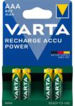 VARTA Tölthető elem, AAA mikro, 4x800 mAh, előtöltött, VARTA "Power (56703 101 404) - mystock