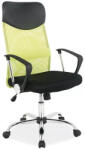 SIGNAL MEBLE Q-025 Ergonomikus Hálós Forgószék Fekete-Zöld Króm TILT (SIG-OBRQ025ZCML)