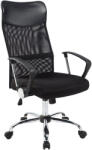  Ergonomikus irodai szék, gurulós, magasított háttámla, gázlift, dönthető, fekete