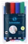Schneider Tábla- és flipchart marker készlet, 2-5 mm, vágott, SCHNEIDER "Maxx 293", 4 különböző szín (TSC293V4) - jatekotthon