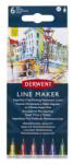 Derwent Line Marker Tűfilc Készlet - 0.3 mm, 6 db, Vegyes